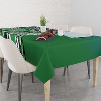 Aloha Vintage Plumeria Hawaiian Tapa Pattern Tablecloth Green Hawaiian Tapa Pattern - Polynesian Pride