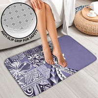 Aloha Vintage Plumeria Hawaiian Tapa Pattern Bathroom Set Purple Hawaiian Tapa Pattern - Polynesian Pride