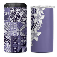 Aloha Vintage Plumeria Hawaiian Tapa Pattern 4 in 1 Can Cooler Tumbler Purple Hawaiian Tapa Pattern LT9 One Size: 16 oz Purple - Polynesian Pride