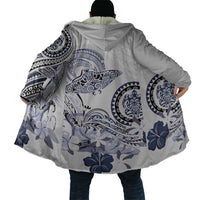 Polynesian Manta Ray Cloak Blue Floral Turtle Tattoo - Polynesian Pride