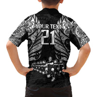 Custom New Zealand Rugby Family Matching Summer Maxi Dress and Hawaiian Shirt Black Haka Dance With NZ Champions History LT9 - Polynesian Pride