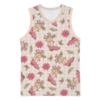 Beige Paniolo Palaka Hawaiian Cowgirl Christmas Basketball Jersey LT9 Unisex Beige - Polynesian Pride