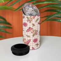 Beige Paniolo Palaka Hawaiian Cowgirl Christmas 4 in 1 Can Cooler Tumbler LT9 - Polynesian Pride