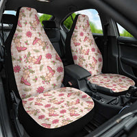 Beige Paniolo Palaka Hawaiian Cowgirl Christmas Car Seat Cover LT9 One Size Beige - Polynesian Pride