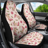 Beige Paniolo Palaka Hawaiian Cowgirl Christmas Car Seat Cover LT9 - Polynesian Pride