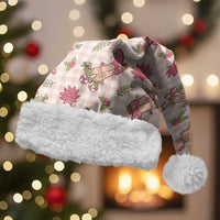 Beige Paniolo Palaka Hawaiian Cowgirl Christmas Santa Hat - Polynesian Pride
