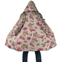 Beige Paniolo Palaka Hawaiian Cowgirl Christmas Cloak - Polynesian Pride
