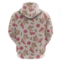 Beige Paniolo Palaka Hawaiian Cowgirl Christmas Hoodie LT9 - Polynesian Pride
