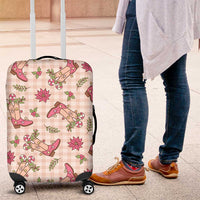 Beige Paniolo Palaka Hawaiian Cowgirl Christmas Luggage Cover LT9 Beige - Polynesian Pride