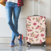 Beige Paniolo Palaka Hawaiian Cowgirl Christmas Luggage Cover LT9 - Polynesian Pride