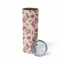 Beige Paniolo Palaka Hawaiian Cowgirl Christmas Skinny Tumbler LT9 - Polynesian Pride