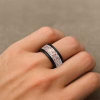 Beige Paniolo Palaka Hawaiian Cowgirl Christmas Spinner Ring - Polynesian Pride