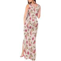 Beige Paniolo Palaka Hawaiian Cowgirl Christmas Tank Maxi Dress LT9 - Polynesian Pride