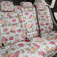 Gray Paniolo Palaka Hawaiian Cowgirl Christmas Back Car Seat Cover LT9 - Polynesian Pride