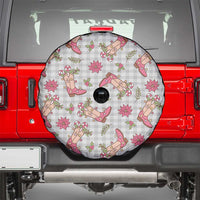 Gray Paniolo Palaka Hawaiian Cowgirl Christmas Spare Tire Cover LT9 - Polynesian Pride