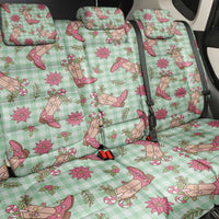 Green Paniolo Palaka Hawaiian Cowgirl Christmas Back Car Seat Cover LT9 - Polynesian Pride