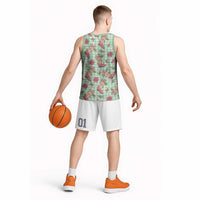 Green Paniolo Palaka Hawaiian Cowgirl Christmas Basketball Jersey LT9 - Polynesian Pride