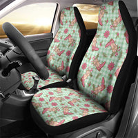 Green Paniolo Palaka Hawaiian Cowgirl Christmas Car Seat Cover LT9 - Polynesian Pride