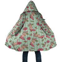 Green Paniolo Palaka Hawaiian Cowgirl Christmas Cloak - Polynesian Pride