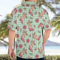 Green Paniolo Palaka Hawaiian Cowgirl Christmas Hawaiian Shirt LT9 - Polynesian Pride