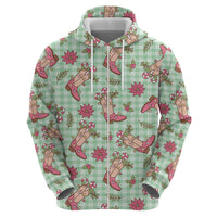 Green Paniolo Palaka Hawaiian Cowgirl Christmas Hoodie LT9 - Polynesian Pride