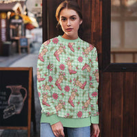 Green Paniolo Palaka Hawaiian Cowgirl Christmas Ugly Christmas Sweater LT9 - Polynesian Pride