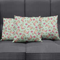 Green Paniolo Palaka Hawaiian Cowgirl Christmas Pillow Cover - Polynesian Pride