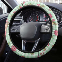 Green Paniolo Palaka Hawaiian Cowgirl Christmas Steering Wheel Cover LT9 - Polynesian Pride