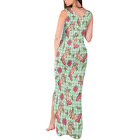 Green Paniolo Palaka Hawaiian Cowgirl Christmas Tank Maxi Dress LT9 - Polynesian Pride