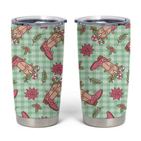 Green Paniolo Palaka Hawaiian Cowgirl Christmas Tumbler Cup LT9 Green - Polynesian Pride