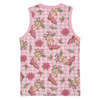 Pink Paniolo Palaka Hawaiian Cowgirl Christmas Basketball Jersey LT9 - Polynesian Pride