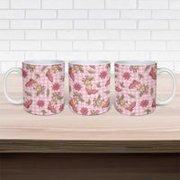 Pink Paniolo Palaka Hawaiian Cowgirl Christmas Ceramic Mug - Polynesian Pride