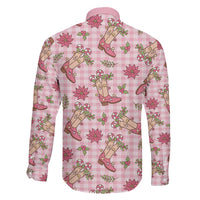 Pink Paniolo Palaka Hawaiian Cowgirl Christmas Family Matching Tank Maxi Dress and Hawaiian Shirt LT9 - Polynesian Pride