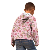 Pink Paniolo Palaka Hawaiian Cowgirl Christmas Kid Hoodie - Polynesian Pride