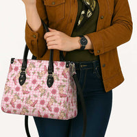 Pink Paniolo Palaka Hawaiian Cowgirl Christmas Leather Bag - Polynesian Pride