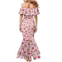 Pink Paniolo Palaka Hawaiian Cowgirl Christmas Mermaid Dress LT9 - Polynesian Pride