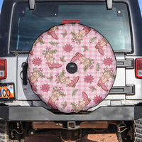 Pink Paniolo Palaka Hawaiian Cowgirl Christmas Spare Tire Cover LT9 Pink - Polynesian Pride
