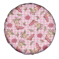 Pink Paniolo Palaka Hawaiian Cowgirl Christmas Spare Tire Cover LT9 - Polynesian Pride