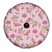 Pink Paniolo Palaka Hawaiian Cowgirl Christmas Spare Tire Cover LT9 - Polynesian Pride