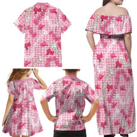 Paniolo Palaka Hawaiian Cowgirl Family Matching Off Shoulder Maxi Dress and Hawaiian Shirt LT9 - Polynesian Pride