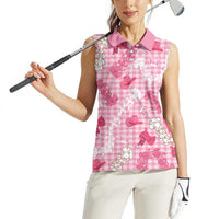 Paniolo Palaka Hawaiian Cowgirl Women Sleeveless Polo Shirt LT9 - Polynesian Pride