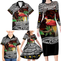 Papua New Guinea Christmas Family Matching Long Sleeve Bodycon Dress and Hawaiian Shirt LT9 - Polynesian Pride