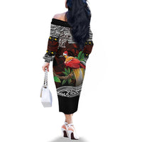 Papua New Guinea Christmas Family Matching Off The Shoulder Long Sleeve Dress and Hawaiian Shirt LT9 - Polynesian Pride