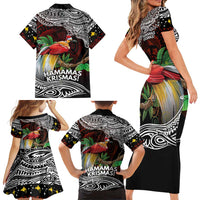 Papua New Guinea Christmas Family Matching Short Sleeve Bodycon Dress and Hawaiian Shirt LT9 - Polynesian Pride