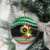 Vanuatu Pig's Tusk Meri Krismas! Ceramic Ornament Vanuatuan Sand Drawing Pattern LT9 - Polynesian Pride