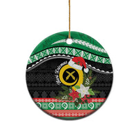 Vanuatu Pig's Tusk Meri Krismas! Ceramic Ornament Vanuatuan Sand Drawing Pattern LT9 - Polynesian Pride