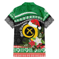 Vanuatu Pig's Tusk Meri Krismas! Family Matching Off Shoulder Short Dress and Hawaiian Shirt Vanuatuan Sand Drawing Pattern LT9 - Polynesian Pride