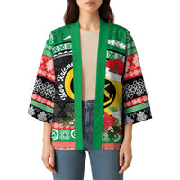Vanuatu Pig's Tusk Meri Krismas! Kimono Vanuatuan Sand Drawing Pattern LT9 - Polynesian Pride
