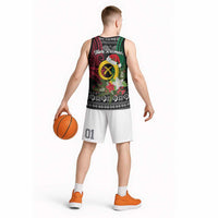 Vanuatu Pig's Tusk Meri Krismas! Basketball Jersey Vanuatuan Ancient Art Spirit LT9 - Polynesian Pride
