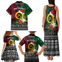 Vanuatu Pig's Tusk Meri Krismas! Family Matching Tank Maxi Dress and Hawaiian Shirt Vanuatuan Ancient Art Spirit LT9 - Polynesian Pride
